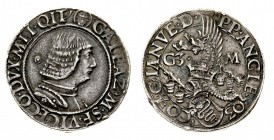 ducato di milano 
Galeazzo Maria Sforza (1466-1476) - Testone - Zecca: Milano - Diritto: busto corazzato del Duca a destra - Rovescio: stemma sormont...