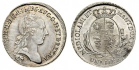 ducato di milano 
Giuseppe II d’Asburgo (1780-1790) - Lira 1787 - Zecca: Milano - Diritto: effigie laureata di Giuseppe II a destra - Rovescio: stemm...