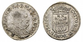 massa di lunigiana 
Alberico II Cybo Malaspina Principe (1662-1664) - 8 Bolognini (Luigino) 1665 - Diritto: busto corazzato del Principe a destra - R...