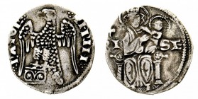repubblica di pisa 
Monetazione al nome di Federico I Imperatore (1150-1312) - Mezzo Grosso o Grosso Minore - Diritto: aquila stante di fronte ad ali...