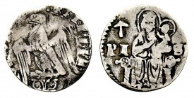 repubblica di pisa 
Monetazione al nome di Federico I Imperatore (1150-1312) - Mezzo Grosso o Grosso Minore - Diritto: aquila stante di fronte ad ali...