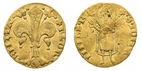 firenze 
Repubblica (1189-1532) - Fiorino stretto databile al periodo 1332-1348 - Zecca: Firenze - Diritto: giglio fiorentino - Rovescio: San Giovann...