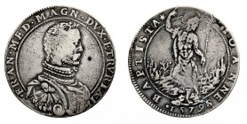 granducato di toscana 
Francesco I de’ Medici (1574-1587) - Piastra 1579 - Zecca: Firenze - Diritto: busto drappeggiato e corazzato del Granduca a de...