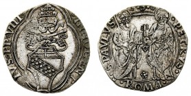 stati pontifici 
Innocenzo VIII (1484-1492) - Grosso - Zecca: Roma - Diritto: stemma sormontato dalle chiavi e dalla tiara - Rovescio: San Pietro e S...