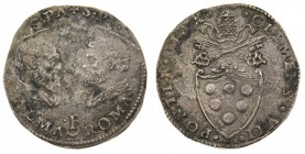 stati pontifici 
Clemente VII (1523-1534) - Doppio Giulio - Zecca: Roma - Diritto: stemma sormontato dalle chiavi decussate e dalla tiara - Rovescio:...