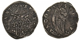 stati pontifici 
Sede Vacante (1555) - Giulio - Zecca: Roma - Diritto: stemma sormontato dal cappello cardinalizio, dalle chiavi decussate e da un pa...