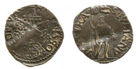 stati pontifici 
Sede Vacante (1590) - Quattrino - Zecca: Macerata - Diritto: stemma sormontato dalle chiavi decussate e da un padiglione - Rovescio:...