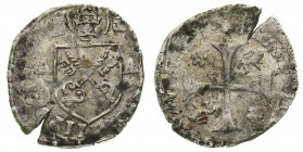 stati pontifici 
Clemente VIII (1592-1605) - Dozzina - Zecca: Avignone - Diritto: stemma sormontato dalla tiara - Rovescio: croce ansata con leone ra...