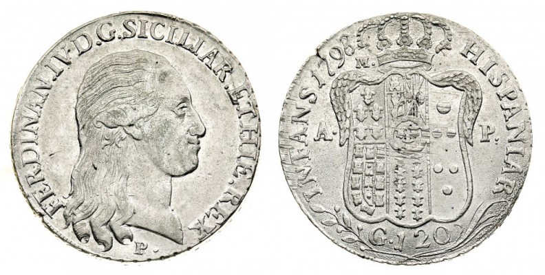 regno di napoli 
Ferdinando IV di Borbone (1759-1799) - Piastra 1798 - Zecca: N...
