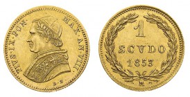 stati pontifici 
Pio IX (1846-1870) - Scudo 1853 Anno VIII - Zecca: Roma - Diritto: effigie del Papa a sinistra - Rovescio: valore e data entro coron...