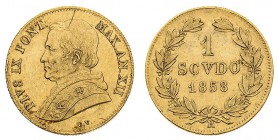 stati pontifici 
Pio IX (1846-1870) - Scudo 1858 Anno XII - Zecca: Roma - Diritto: effigie del Papa a sinistra - Rovescio: valore e data entro corona...
