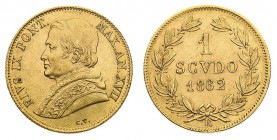 stati pontifici 
Pio IX (1846-1870) - Scudo 1862 Anno XVII - Zecca: Roma - Diritto: effigie del Papa a sinistra - Rovescio: valore e data entro coron...