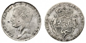 regno delle due sicilie 
Giuseppe Napoleone (1806-1808) - Piastra 1808 - Zecca: Napoli - Diritto: effigie di Giuseppe a sinistra - Rovescio: stemma c...