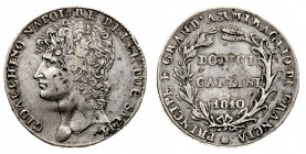 regno delle due sicilie 
Gioacchino Murat (1808-1815) - Piastra da 12 Carlini 1810 - Zecca: Napoli - Diritto: effigie di Gioacchino a sinistra - Rove...