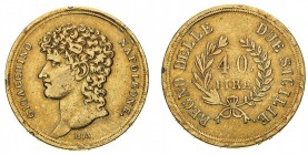 regno delle due sicilie 
Gioacchino Murat (1808-1815) - 40 Lire 1813 - Zecca: Napoli - Diritto: effigie di Gioacchino a sinistra - Rovescio: valore e...