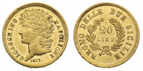 regno delle due sicilie 
Gioacchino Murat (1808-1815) - 20 Lire 1813 - Zecca: Napoli - Diritto: effigie di Gioacchino a sinistra - Rovescio: valore e...