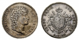 regno delle due sicilie 
Gioacchino Murat (1808-1815) - 5 Lire 1813 - Zecca: Napoli - Diritto: effigie di Gioacchino a destra - Rovescio: stemma entr...