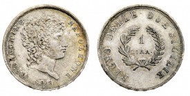regno delle due sicilie 
Gioacchino Murat (1808-1815) - Lira 1812 - Zecca: Napoli - Diritto: effigie di Gioacchino a destra - Rovescio: valore entro ...