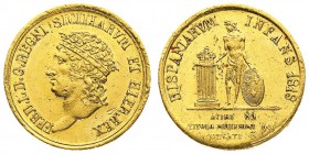 regno delle due sicilie 
Ferdinando I di Borbone (1816-1825) - 3 Ducati 1818 - Zecca: Napoli - Diritto: effigie coronata del Re a sinistra - Rovescio...