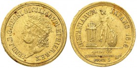 regno delle due sicilie 
Ferdinando I di Borbone (1816-1825) - 3 Ducati 1818 - Zecca: Napoli - Diritto: effigie coronata del Re a sinistra - Rovescio...