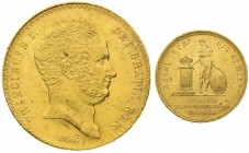 regno delle due sicilie 
Francesco I di Borbone (1825-1830) - 30 Ducati 1826 - Zecca: Napoli - Diritto: effigie del Re a destra - Rovescio: il Genio ...