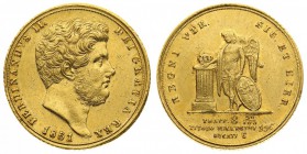 regno delle due sicilie 
Ferdinando II di Borbone (1830-1859) - 6 Ducati 1851 - Zecca: Napoli - Diritto: effigie del Re a destra - Rovescio: il Genio...