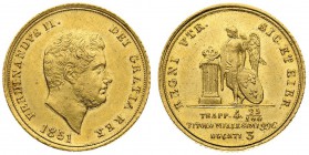 regno delle due sicilie 
Ferdinando II di Borbone (1830-1839) - 3 Ducati 1851 - Zecca: Napoli - Diritto: effigie del Re a destra - Rovescio: il Genio...