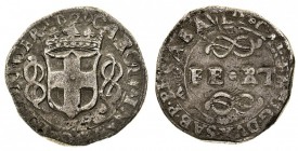 carlo emanuele I (1580-1630) 
6 Soldi 1629 - Zecca: Chambéry - Diritto: stemma di Casa Savoia coronato fra due nodi sabaudi disposti verticalmente - ...