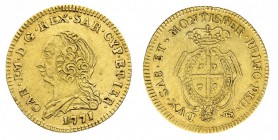 carlo emanuele III (1730-1773) 
Monetazione per la Sardegna - Doppietta 1771 - Zecca: Torino - Diritto: effigie del Re a sinistra -Rovescio: scudo sa...