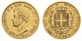 carlo alberto (1831-1849) 
20 Lire 1846 - Zecca: Torino - Diritto: effigie del Re a sinistra - Rovescio: stemma di Casa Savoia coronato e circondato ...