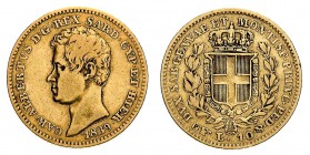 carlo alberto (1831-1849) 
10 Lire 1839 - Zecca: Torino - Diritto: effigie del Re a sinistra - Rovescio: stemma di Casa Savoia coronato e circondato ...