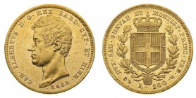 carlo alberto (1831-1849) 
100 Lire 1832 - Zecca: Genova - Diritto: effigie del Re a sinistra - Rovescio: stemma di Casa Savoia coronato e circondato...