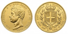 carlo alberto (1831-1849) 
100 Lire 1835 - Zecca: Torino - Diritto: effigie del Re a sinistra - Rovescio: stemma di Casa Savoia coronato e circondato...