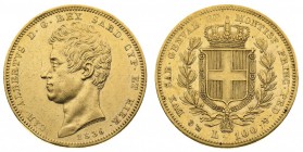 carlo alberto (1831-1849) 
100 Lire 1836 - Zecca: Genova - Diritto: effigie del Re a sinistra - Rovescio: stemma di Casa Savoia coronato e circondato...