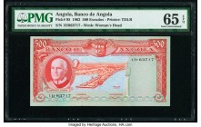 Angola Banco De Angola 500 Escudos 10.6.1962 Pick 95 PMG Gem Uncirculated 65 EPQ. 

HID09801242017