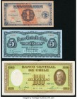 Chile Banco Centrale de Chile 5 Pesos = 1/2 Condor 2.6.1930 Pick 82; 1 Peso = 1/10 Condor 11.2.1942 Pick 89; 1,000 Pesos = 100 Condores 28.11.1945 Pic...