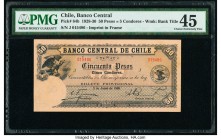Chile Banco Central de Chile 50 Pesos = 5 Condores 2.6.1930 Pick 84b PMG Choice Extremely Fine 45. 

HID09801242017