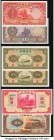 China Bank of Communications 1 Yüan 1931 Pick 148c; 1 Yuan 1935 Pick 153; 5 Yuan 1941 Pick 157a (2); 10 Yuan 1941 Pick 158; 159a Crisp Uncirculated. 
...