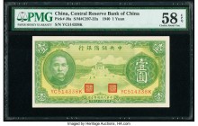 China Central Reserve Bank of China 1 Yuan 1940 Pick J8a S/M#C297-22a PMG Choice About Unc 58 EPQ. 

HID09801242017