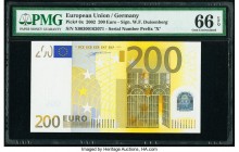 European Union Germany 200 Euro 2002 Pick 6x PMG Gem Uncirculated 66 EPQ. 

HID09801242017