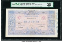 France Banque de France 1000 Francs 4.6.1914 Pick 67g PMG Very Fine 25. Pinholes; small tears.

HID09801242017