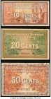 French Indochina Government General De L'Indochine 10; 20; 50 Cents ND (1939) Pick 85d; 86d; 87d Very Fine or Better. 

HID09801242017