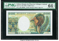 Gabon Banque des Etats de l'Afrique Centrale 10,000 Frans ND (1984) Pick 7a PMG Choice Uncirculated 64 EPQ. 

HID09801242017