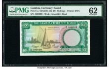 Gambia Gambia Currency Board 10 Shillings ND (1965-70) Pick 1a PMG Uncirculated 62. Stains.

HID09801242017