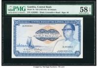 Gambia Central Bank of Gambia 25 Dalasis ND (1972-83) Pick 7b PMG Choice About Unc 58 EPQ. 

HID09801242017