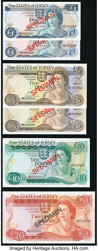 Jersey States of Jersey 1; 1; 5; 5; 10; 20 ND (1976-88) Pick 11as; 11bs; 12as; 1...