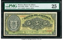 Mexico Banco De Jalisco 5 Pesos 26.3.1914 Pick S320c M385c PMG Very Fine 25. 

HID09801242017