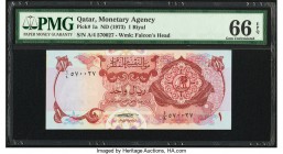 Qatar Monetary Agency 1 Riyal ND (1973) Pick 1a PMG Gem Uncirculated 66 EPQ. 

HID09801242017