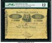 Spain Banco de Cadiz 1000 Reales de Vellon (ND 1847) Pick S274 PMG Fine 12. 

HID09801242017