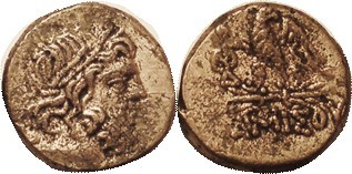 Æ20, 85-65 BC, Zeus head r/Eagle on thunderbolt, S3642, VF, obv well centered, r...